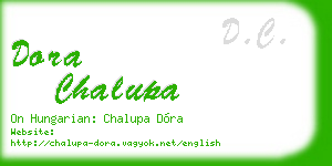 dora chalupa business card
